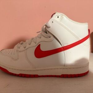 Nike White and Red Sneakers